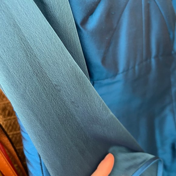 Vintage 50s 60s Handmade Silk Midi Dress Sheer Formal Cocktail Wedding Guest - Picture 6 of 7